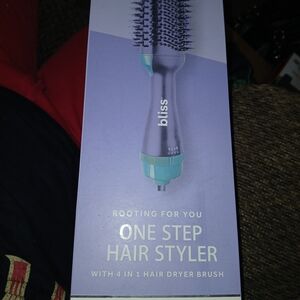 Bliss One Step Hair Styler - Silver and Teal